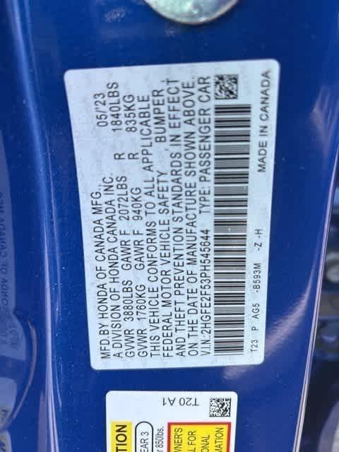 used 2023 Honda Civic car, priced at $23,842