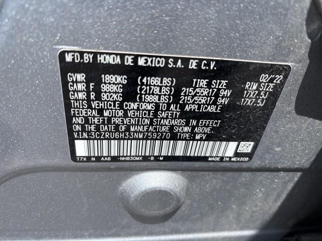 used 2022 Honda HR-V car, priced at $21,250