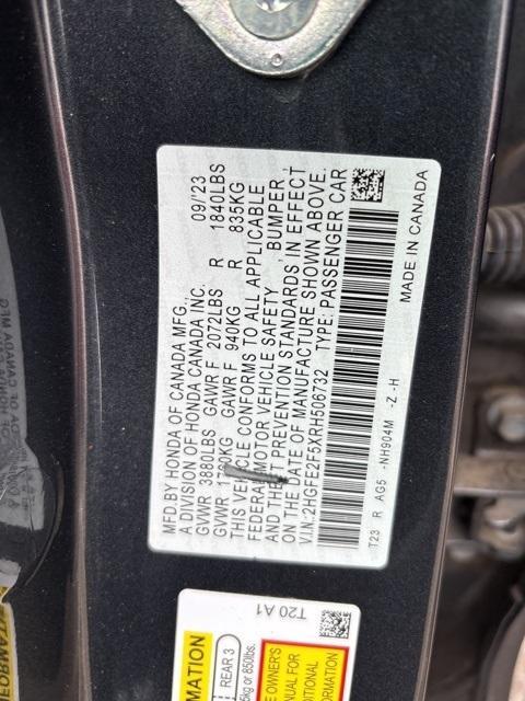 used 2024 Honda Civic car, priced at $23,999