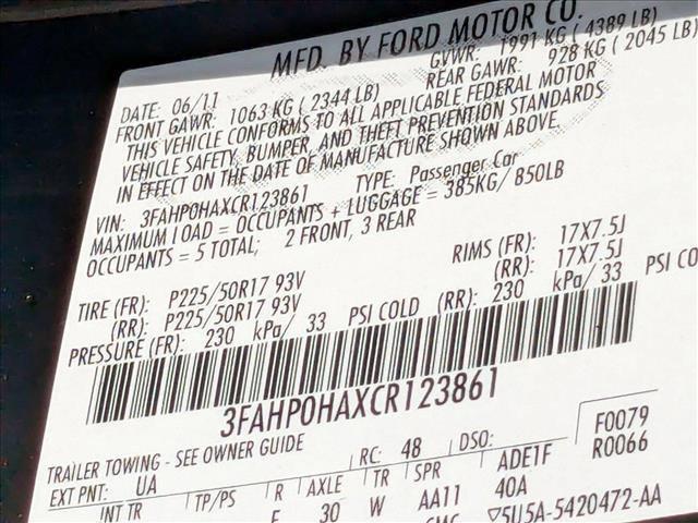 used 2012 Ford Fusion car, priced at $6,991