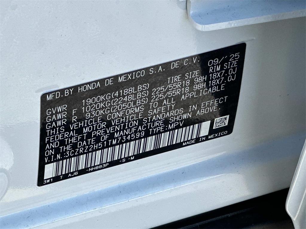 new 2026 Honda HR-V car, priced at $31,405