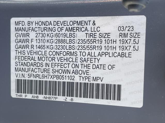 used 2023 Honda Odyssey car, priced at $34,500