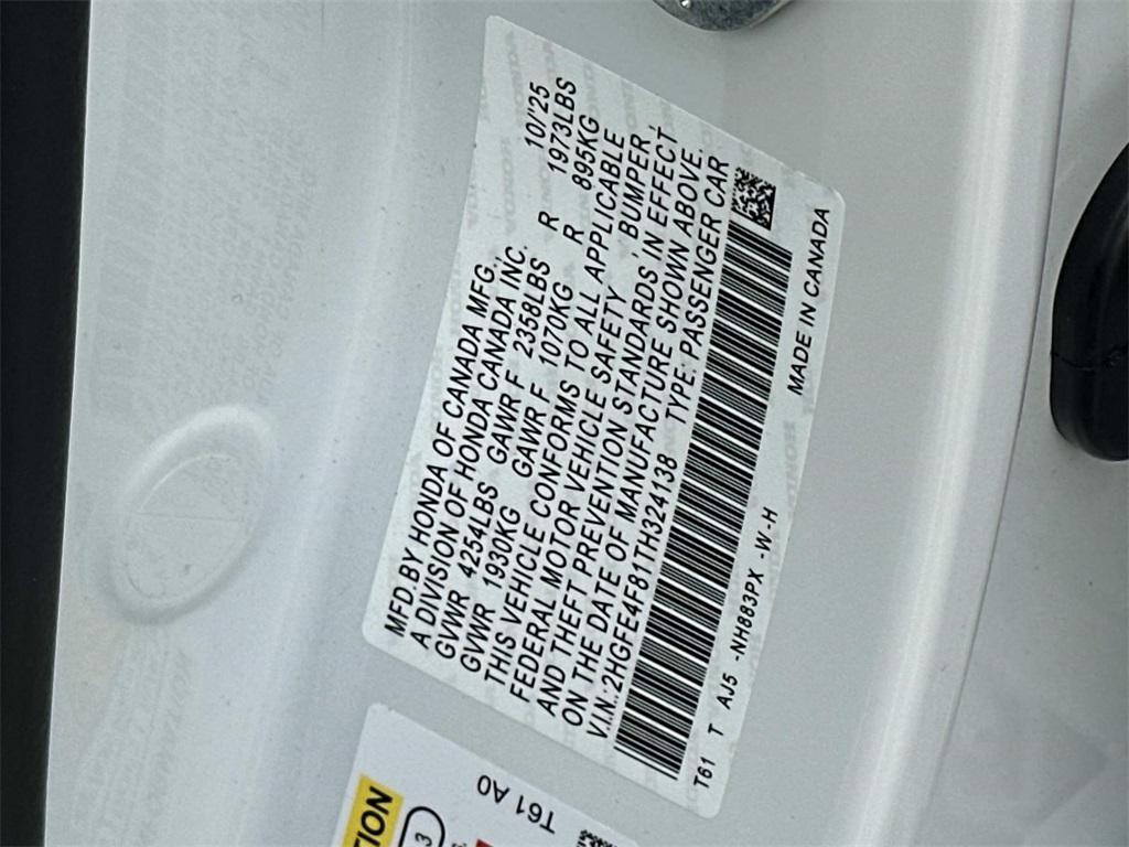 new 2026 Honda Civic Hybrid car, priced at $33,945