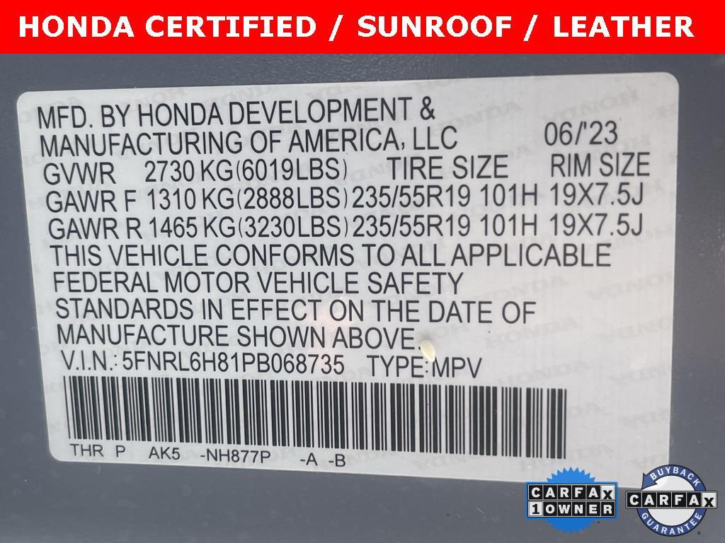 used 2023 Honda Odyssey car, priced at $35,798