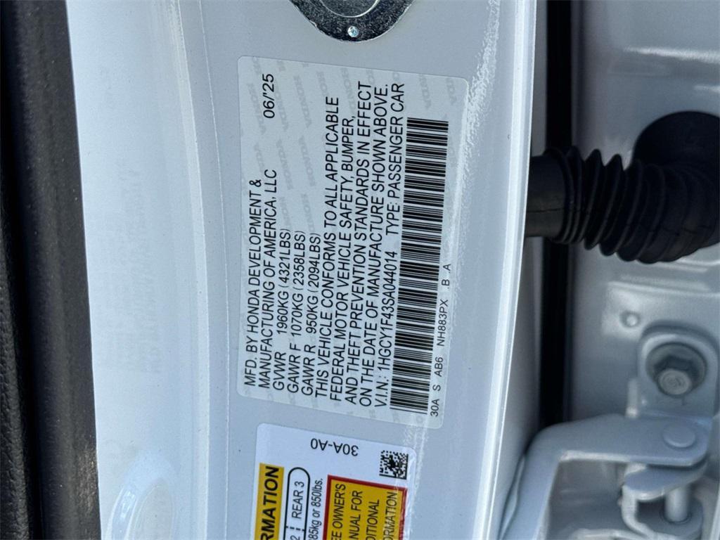 new 2025 Honda Accord car, priced at $32,165