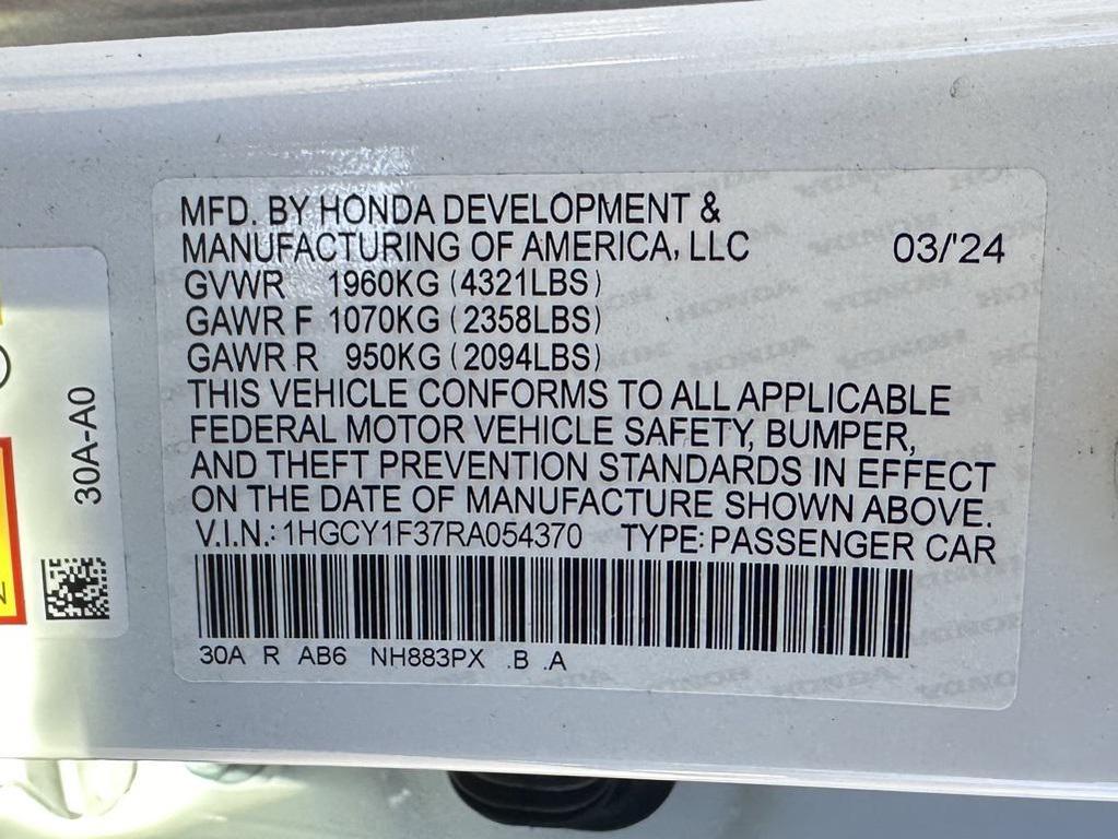 used 2024 Honda Accord car, priced at $25,217