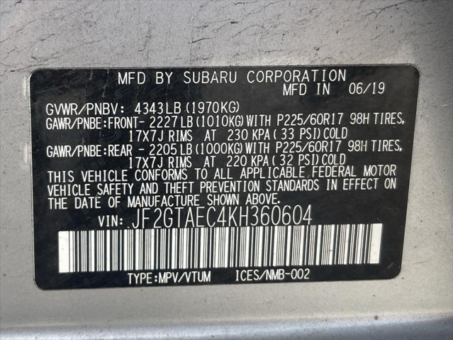 used 2019 Subaru Crosstrek car, priced at $17,500