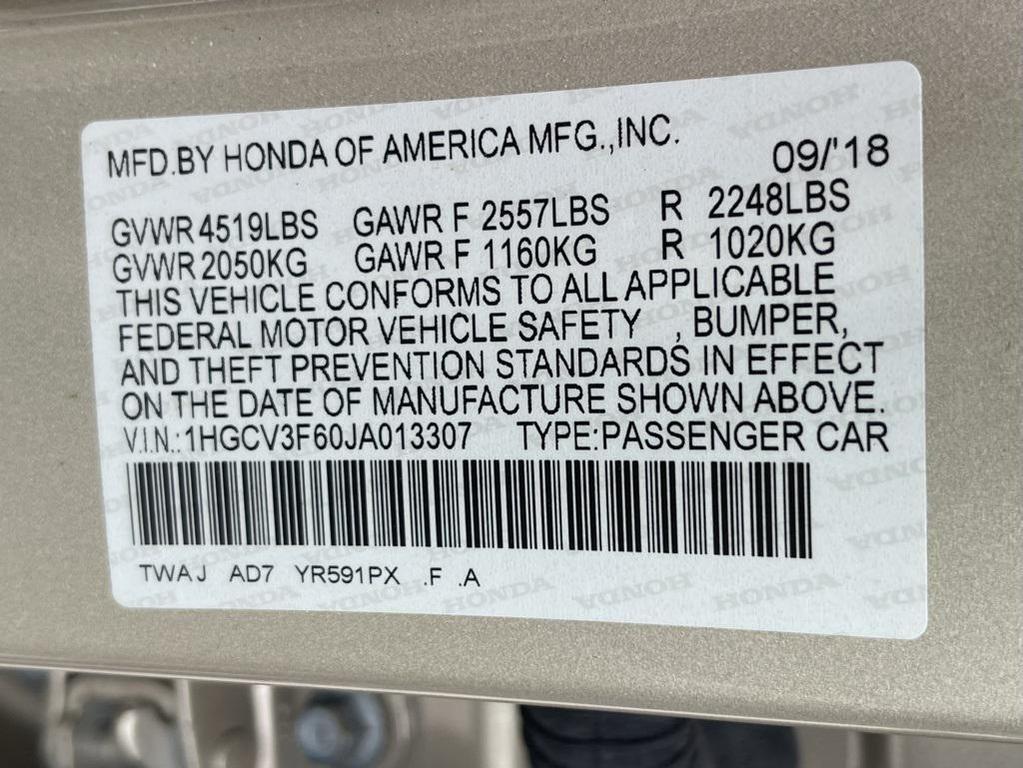 used 2018 Honda Accord Hybrid car, priced at $24,500