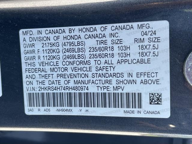 used 2024 Honda CR-V car, priced at $34,500