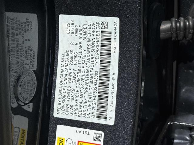 new 2025 Honda Civic Hybrid car, priced at $33,100