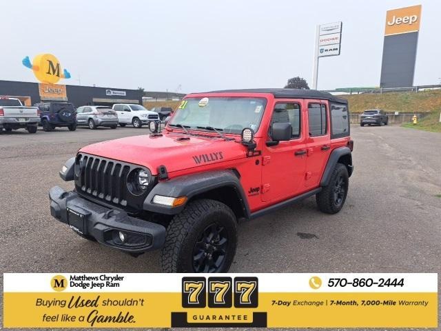 used 2021 Jeep Wrangler Unlimited car, priced at $32,480