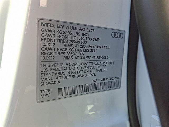 new 2025 Audi Q8 car, priced at $86,845