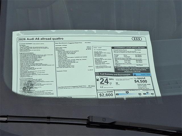 new 2026 Audi A6 car, priced at $81,340