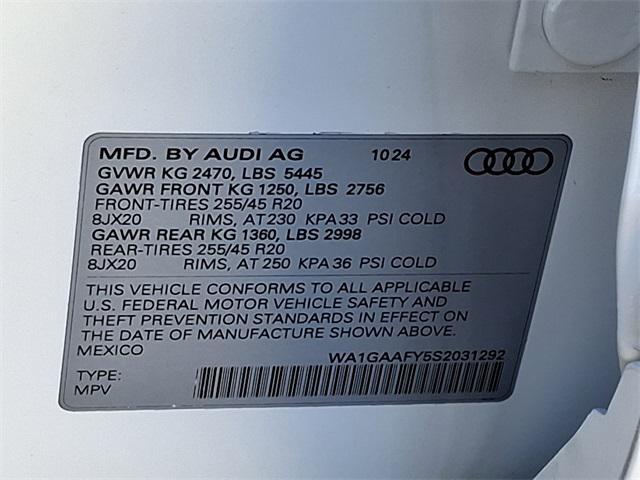 new 2025 Audi Q5 car, priced at $53,185