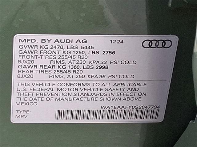 new 2025 Audi Q5 car, priced at $60,330