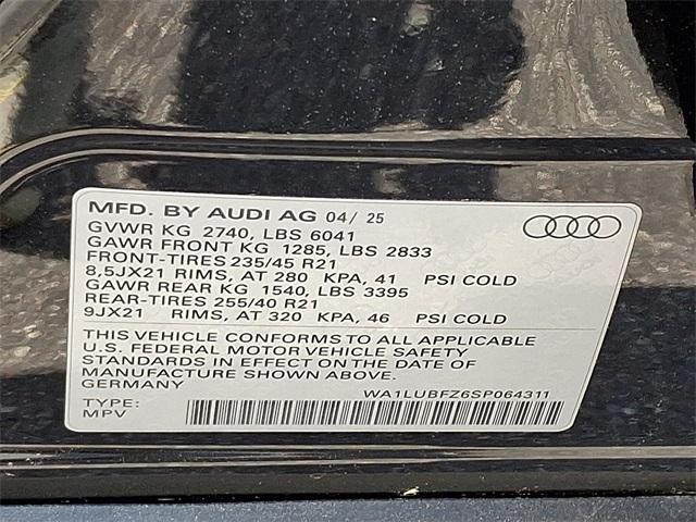 new 2025 Audi Q4 e-tron car, priced at $64,805