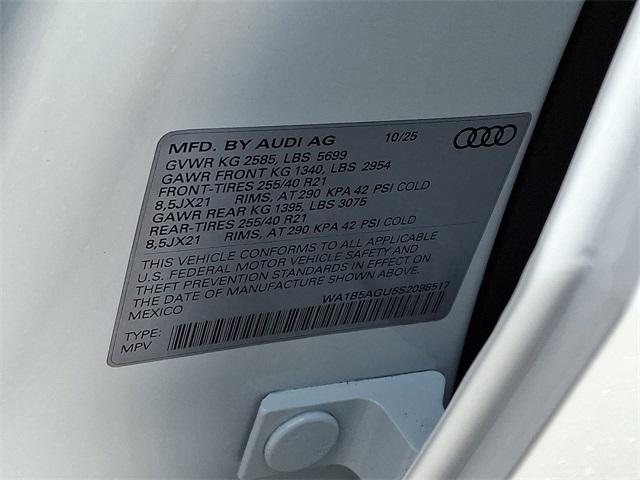 new 2025 Audi SQ5 car, priced at $76,195