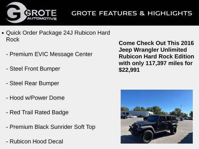 used 2016 Jeep Wrangler Unlimited car, priced at $22,991