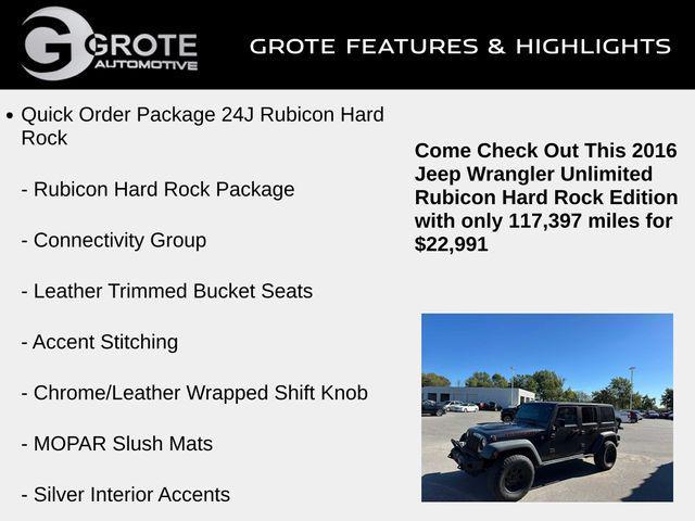 used 2016 Jeep Wrangler Unlimited car, priced at $22,991