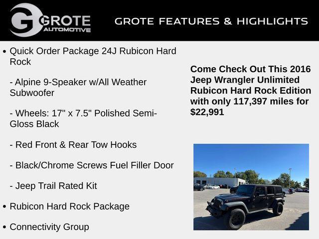 used 2016 Jeep Wrangler Unlimited car, priced at $22,991