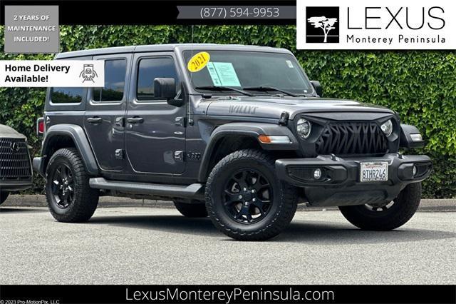 used 2021 Jeep Wrangler Unlimited car, priced at $28,605