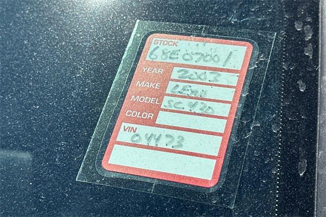 used 2003 Lexus SC 430 car, priced at $15,922