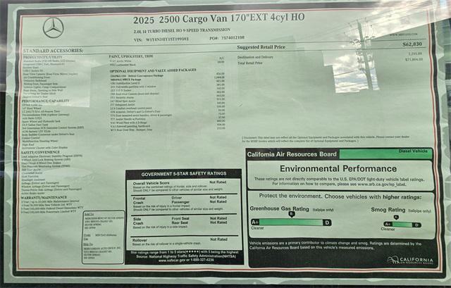 new 2025 Mercedes-Benz Sprinter 2500 car, priced at $71,804