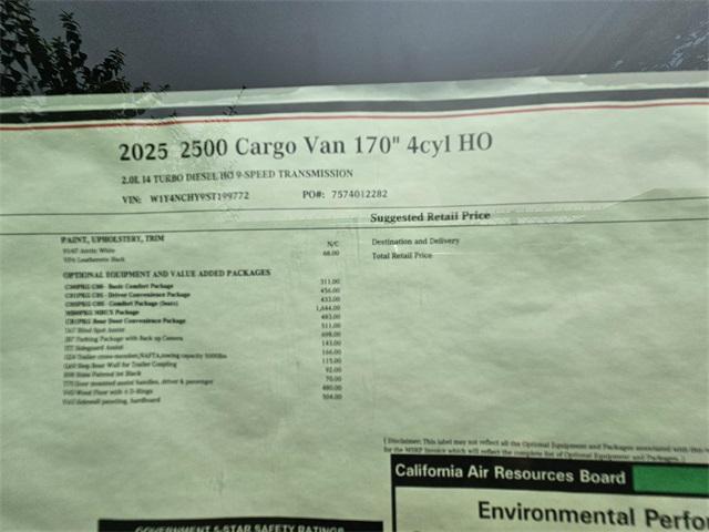 new 2025 Mercedes-Benz Sprinter 2500 car, priced at $68,859