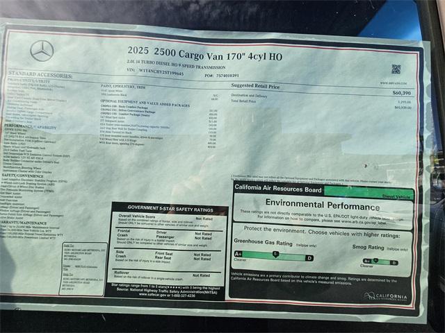 new 2025 Mercedes-Benz Sprinter 2500 car, priced at $65,939