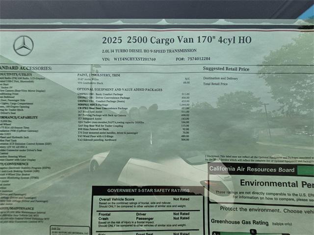 new 2025 Mercedes-Benz Sprinter 2500 car, priced at $68,859