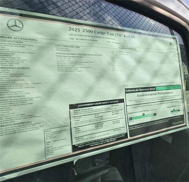 new 2025 Mercedes-Benz Sprinter 2500 car, priced at $62,345