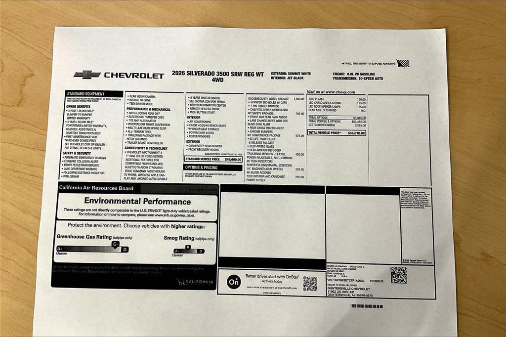 new 2026 Chevrolet Silverado 3500 car, priced at $51,010