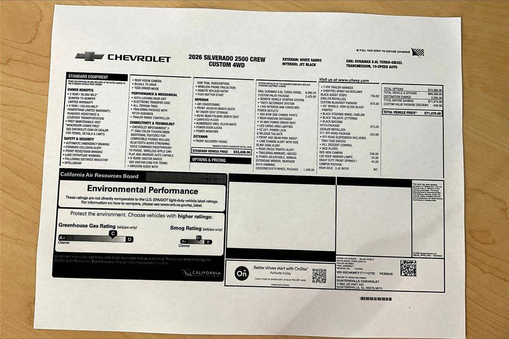 new 2026 Chevrolet Silverado 2500 car, priced at $64,975