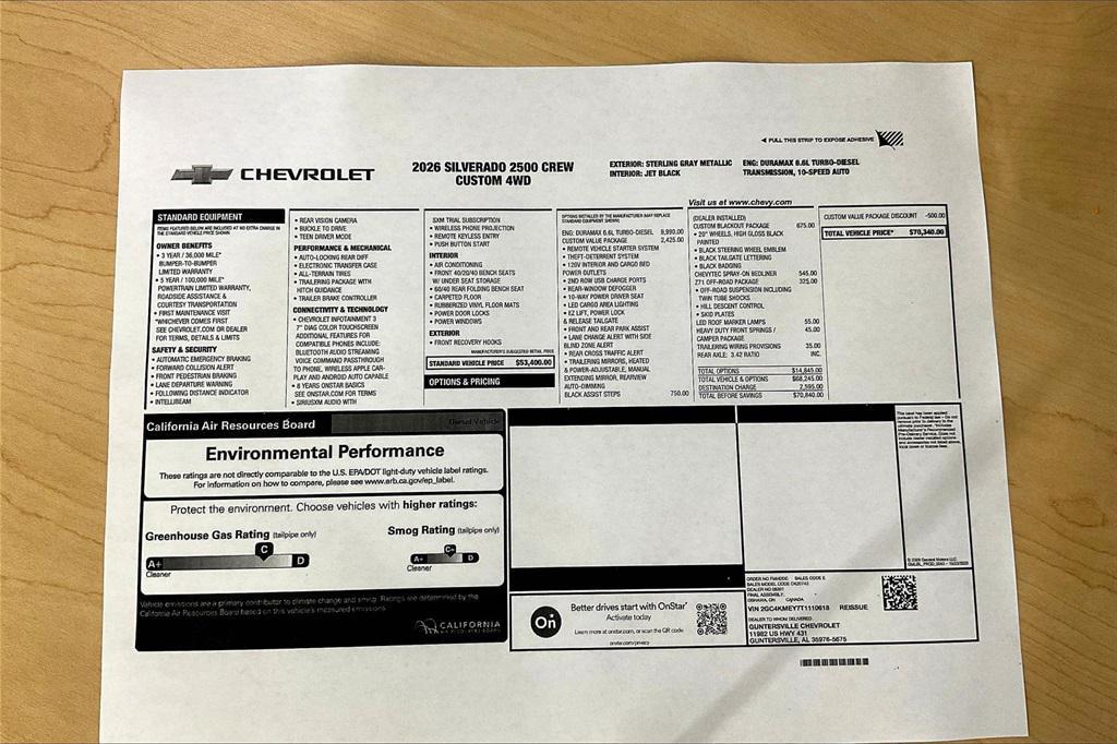 new 2026 Chevrolet Silverado 2500 car, priced at $63,340