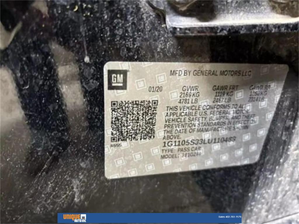 used 2020 Chevrolet Impala car, priced at $17,500