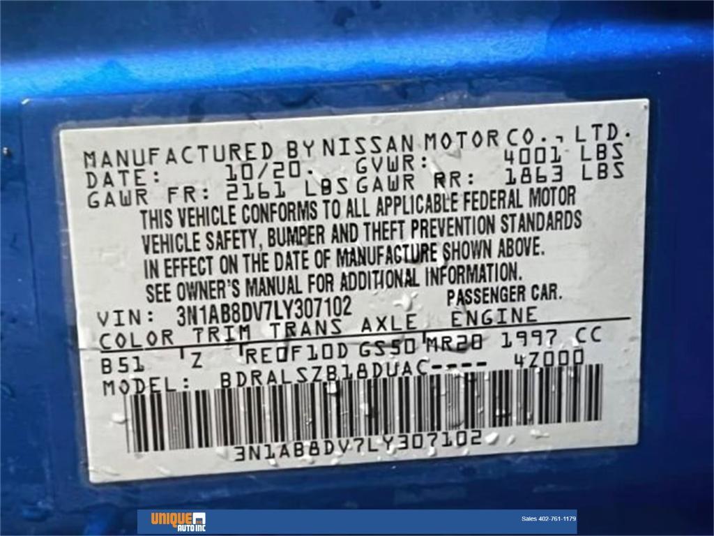 used 2020 Nissan Sentra car, priced at $18,000