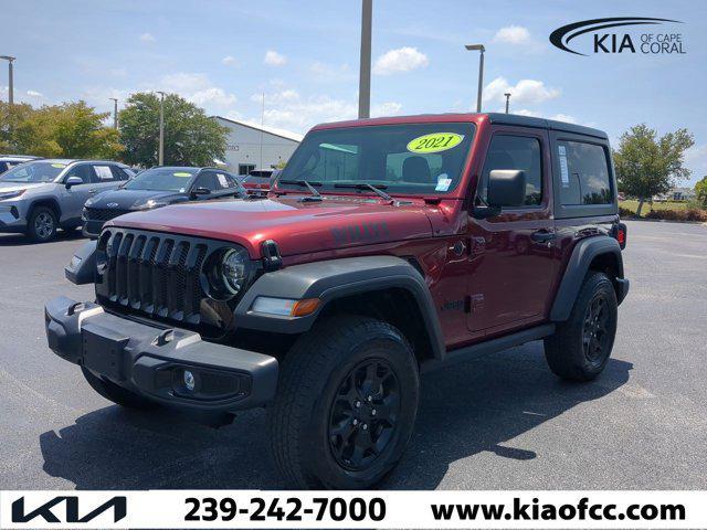 used 2021 Jeep Wrangler car, priced at $29,293
