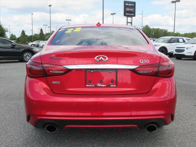 used 2022 INFINITI Q50 car, priced at $32,887