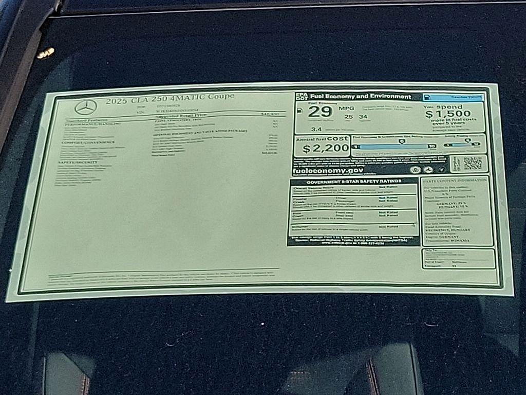 used 2025 Mercedes-Benz CLA 250 car, priced at $44,000