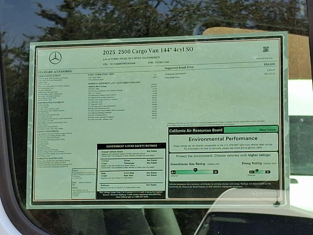new 2025 Mercedes-Benz Sprinter 2500 car, priced at $61,932