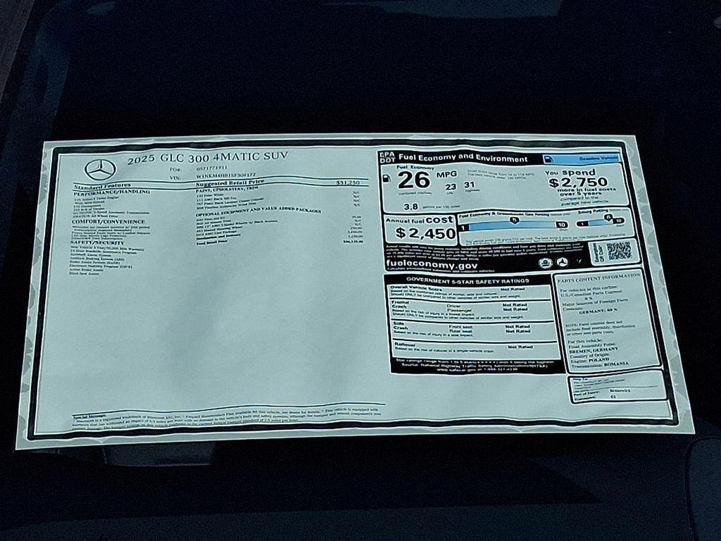used 2025 Mercedes-Benz GLC 300 car, priced at $50,813