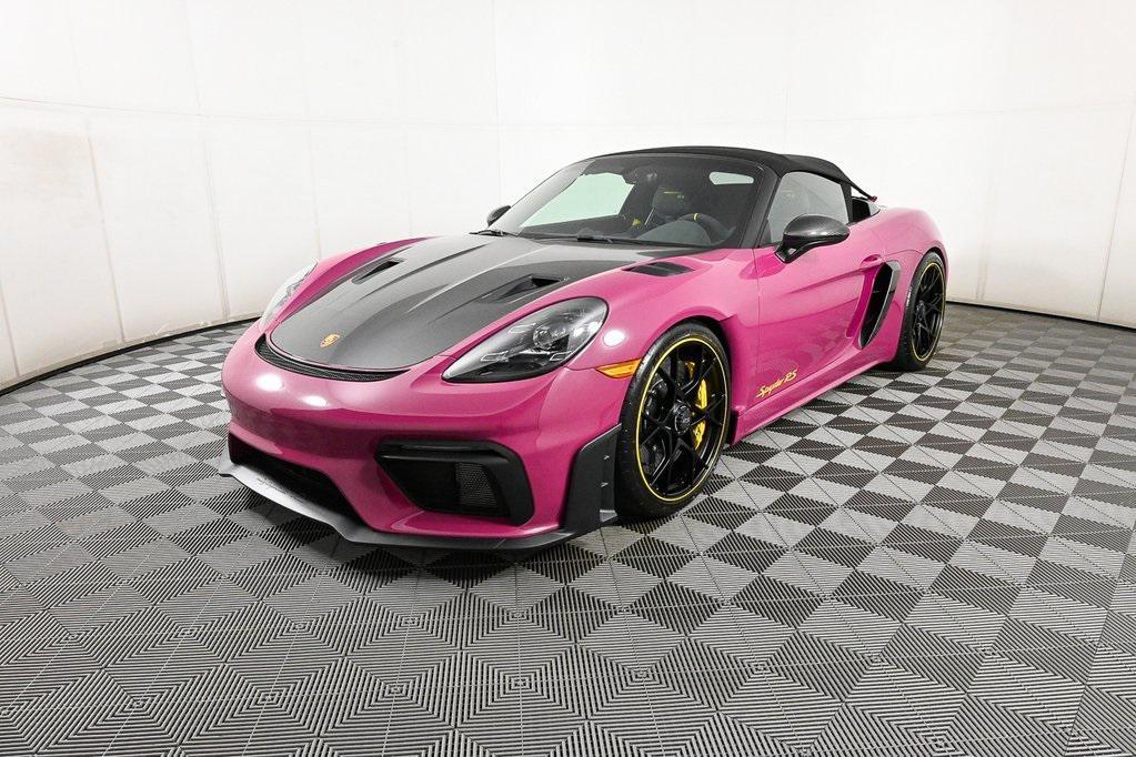 new 2025 Porsche 718 Spyder car, priced at $215,935