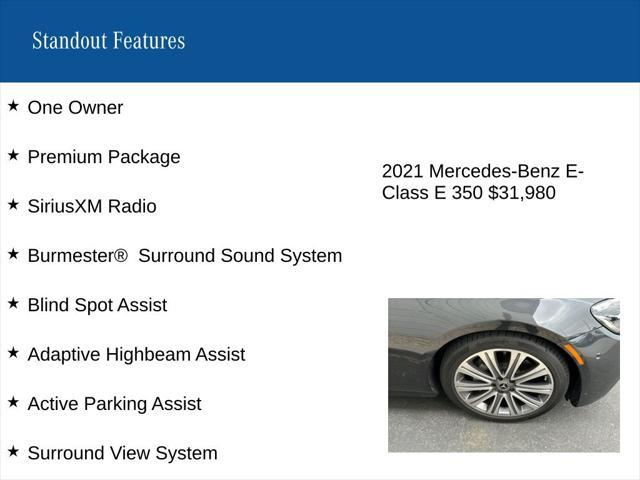 used 2021 Mercedes-Benz E-Class car, priced at $31,980