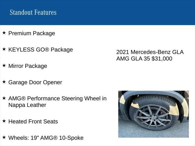 used 2021 Mercedes-Benz AMG GLA 35 car, priced at $31,000