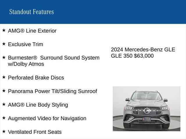 used 2024 Mercedes-Benz GLE 350 car, priced at $63,000