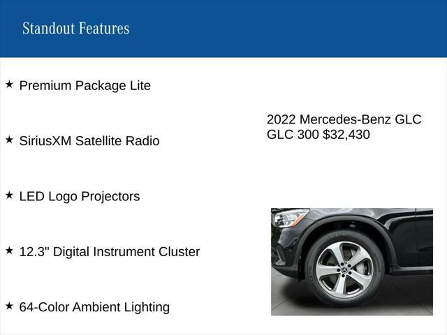 used 2022 Mercedes-Benz GLC 300 car, priced at $32,430