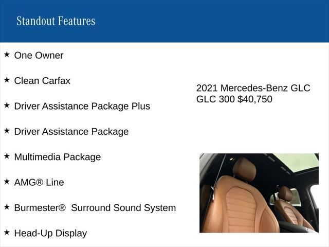 used 2021 Mercedes-Benz GLC 300 car, priced at $40,750