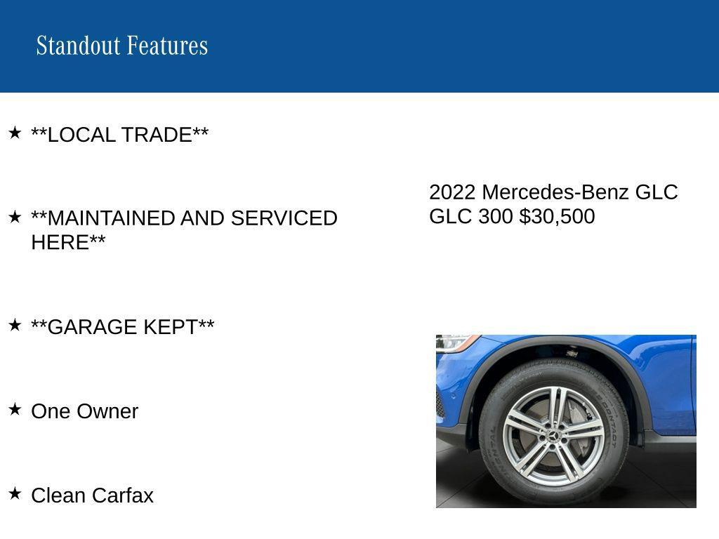 used 2022 Mercedes-Benz GLC 300 car, priced at $30,500