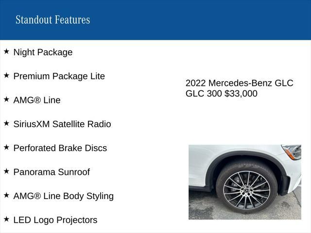 used 2022 Mercedes-Benz GLC 300 car, priced at $32,500