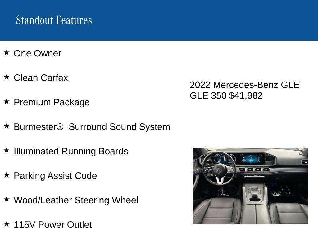 used 2022 Mercedes-Benz GLE 350 car, priced at $41,982